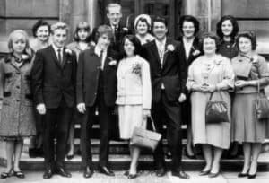 Photo of Roger Daltrey's wedding on March 28, 1964