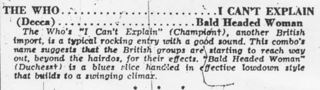 Review of I Can't Explain from Variety Magazine