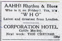 Ad for The WHo's May 29, 1964 concert