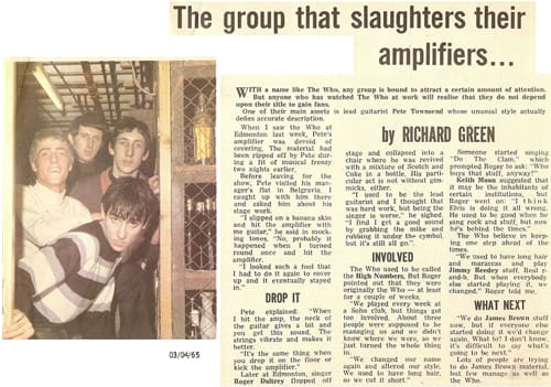 Record Mirror article from April 3, 1865