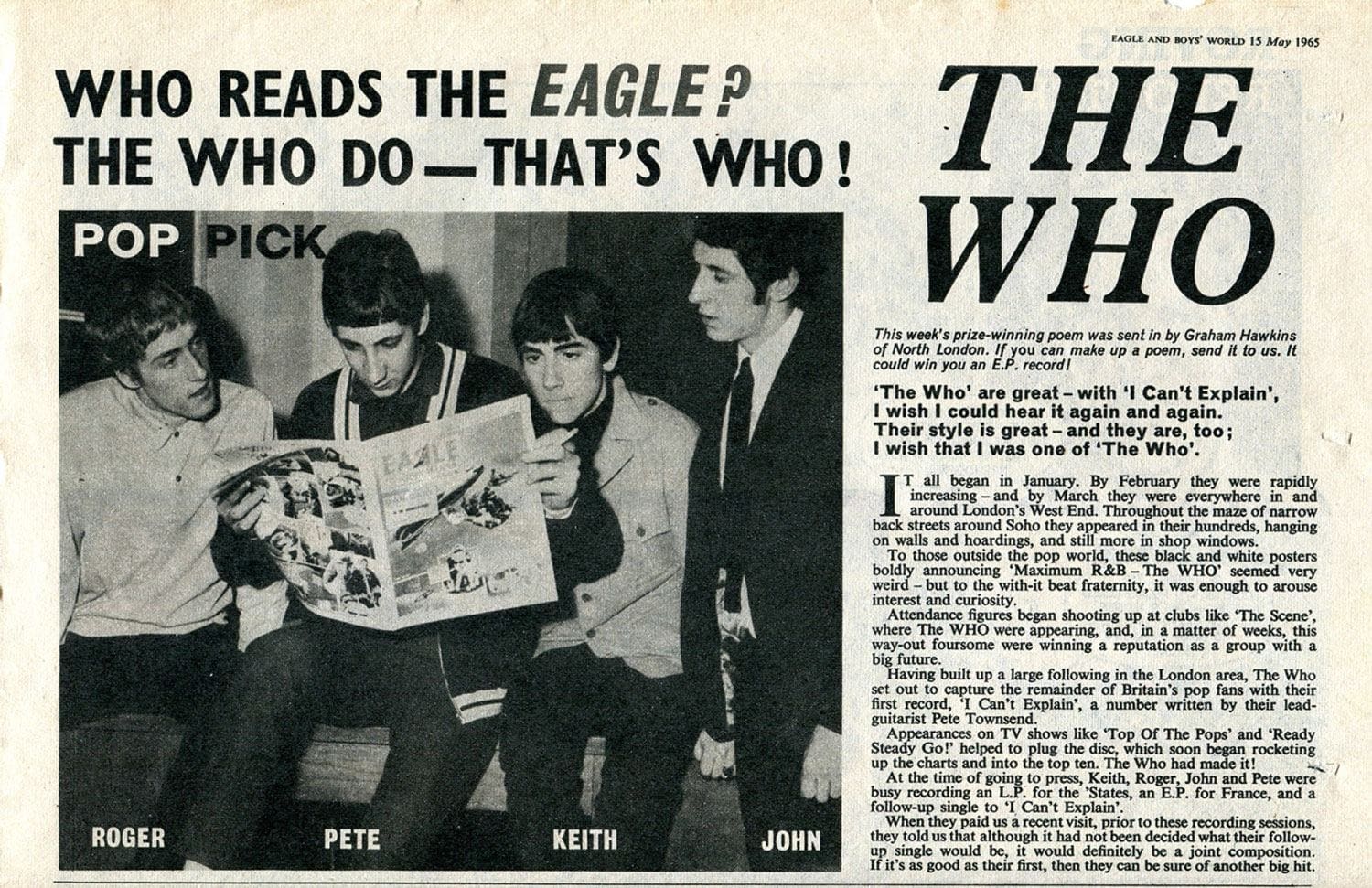 Article from Eagle and Boys' World from May 15, 1965