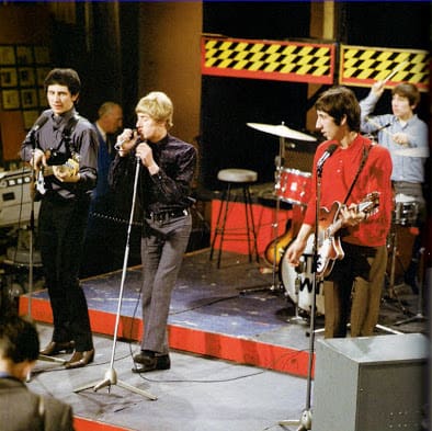 Photo of The Who on Ready Steady Go taken by Dezo Hoffman
