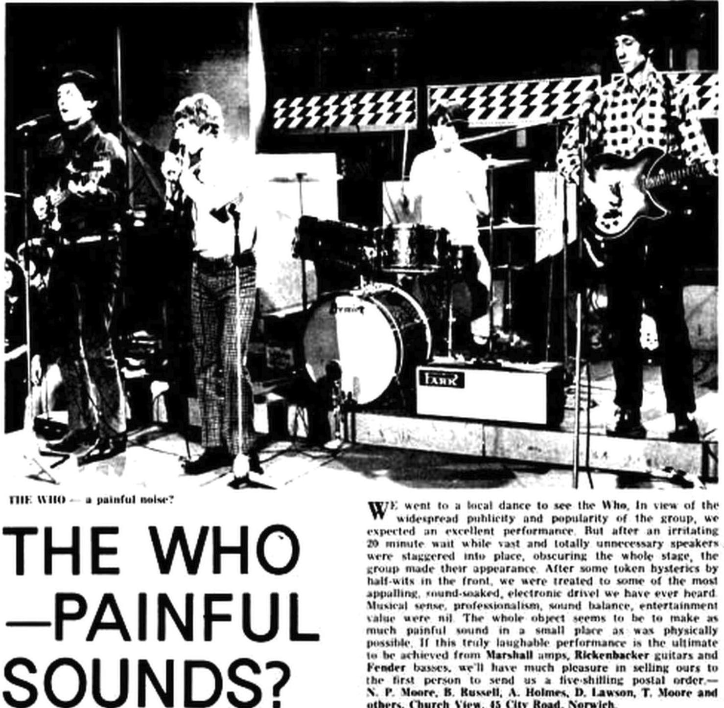 Article from Record Mirror: The Who - Painful Sounds