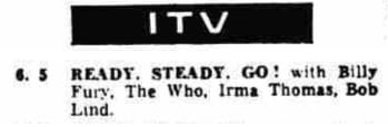 TV listing from the Liverpool Echo on March 18, 1966