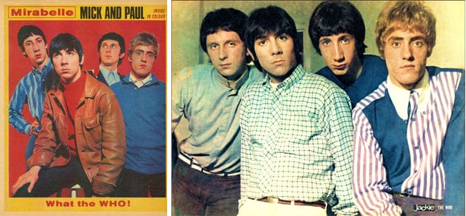 Photos of The Who from magazines published on March 26, 1966
