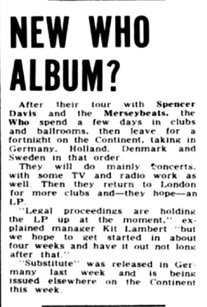 Record Mirror article from April 23, 1966