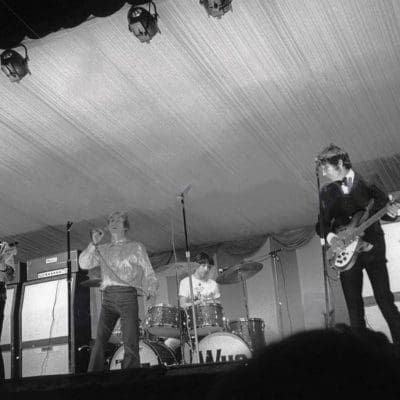 THE WHO performing at the 6th National Jazz and Blues Festival at Balloon Meadow on Windsor Racecourse on July 30th, 1966