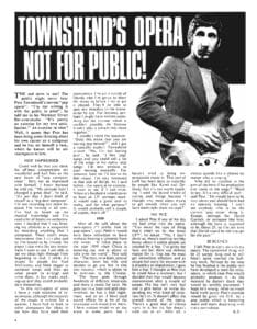 "Townshend's Opera Not For Public" article from the March 1967 issue of Beat Instrumental