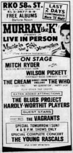 Ad for The Who's April 1, 1967 concert