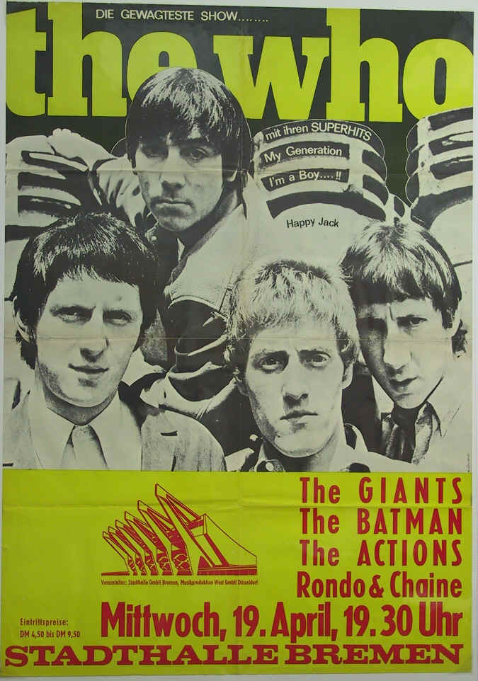 Poster for The Who's April 19, 1967 concert