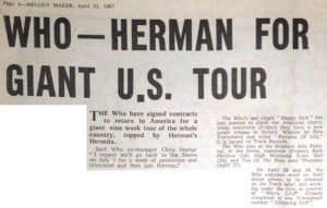 Melody Maker article from April 22, 1967