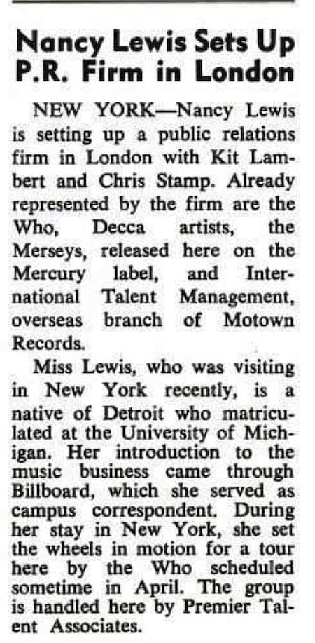 Billboard article from January 28, 1967
