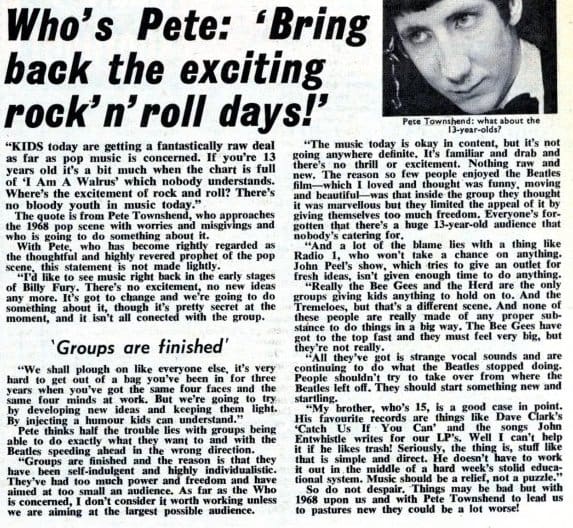 Disc and Music Echo article from January 6, 1968