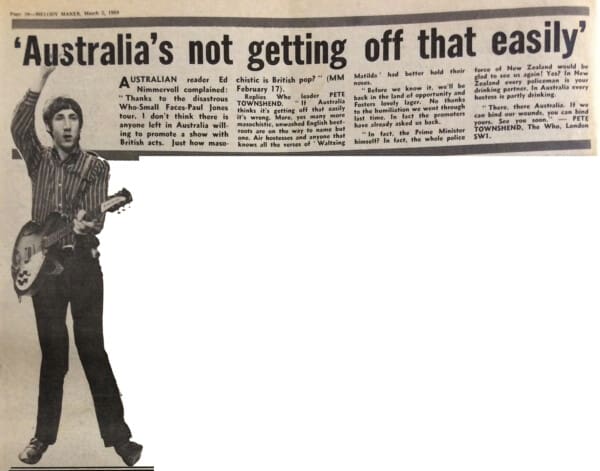 Pete Townshend in Melody Maker on March 2, 1968