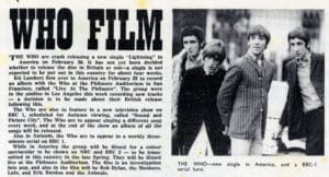 "Who Film" article from the March 2, 1968 Record Mirror