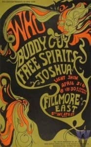 Poster for The Who's April 5 & 6 1968 concerts at the Fillmore East