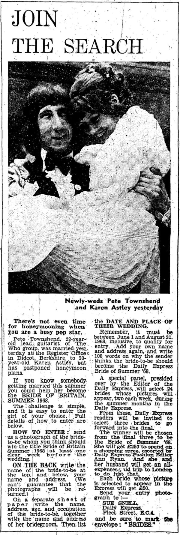 Daily Express from May 21, 1968