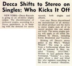 Billboard article from March 15, 1969