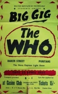 Poster for The Who's April 22, 1969 concert