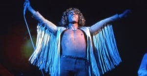 Roger Daltrey performing at Woodstock