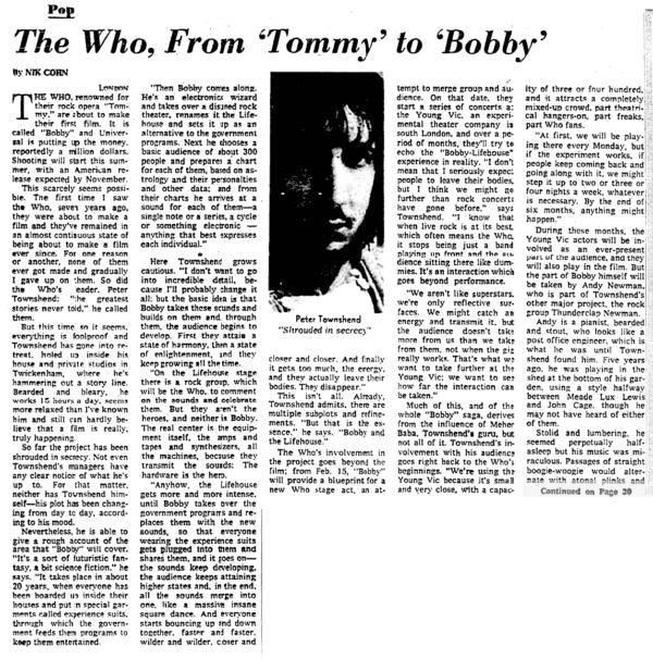 February 7, 1971 New York Times article entitled