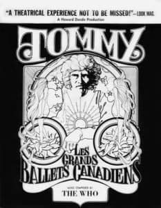 Playbill for Tommy ballet from April 1971
