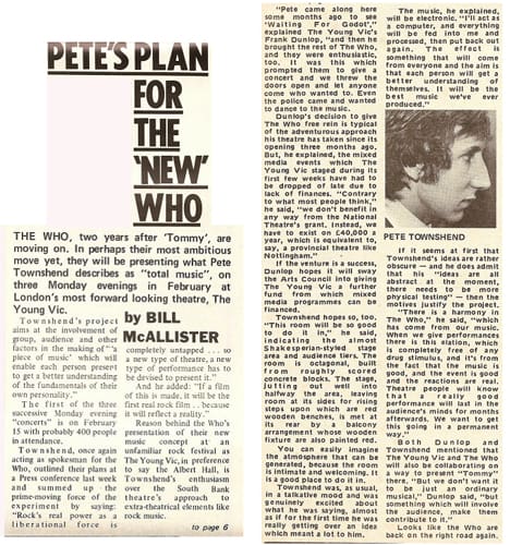 Article from Record Mirror on January 23, 1971