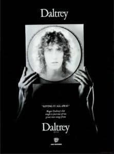 Billboard ad for Roger Daltrey's "Giving It All Away" from May 19, 1973