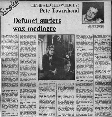 New Musical Express magazine from April 27, 1974