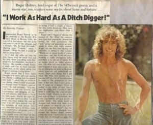 Roger Daltrey interview in the April 1976 issue of Photoplay magazine