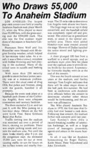 Billboard magazine review of The Who's March 21, 1976 concert at Anaheim Stadium
