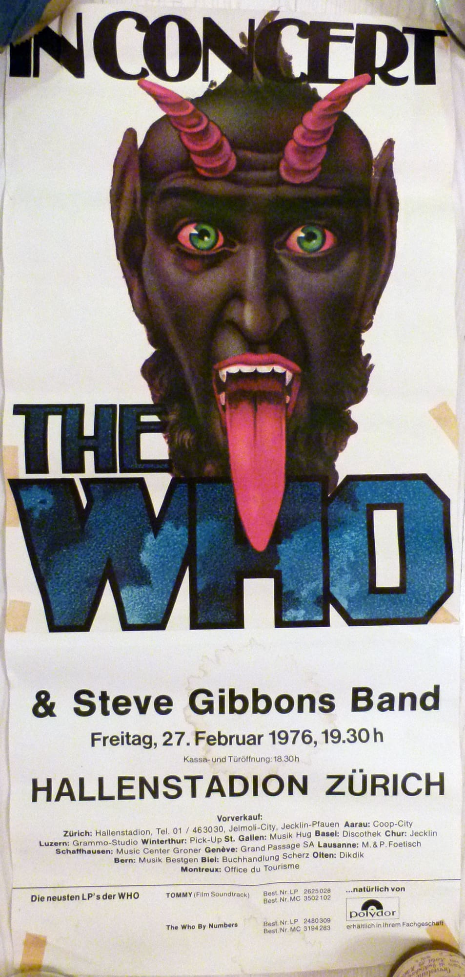 Poster for The WHo on February 27, 1976
