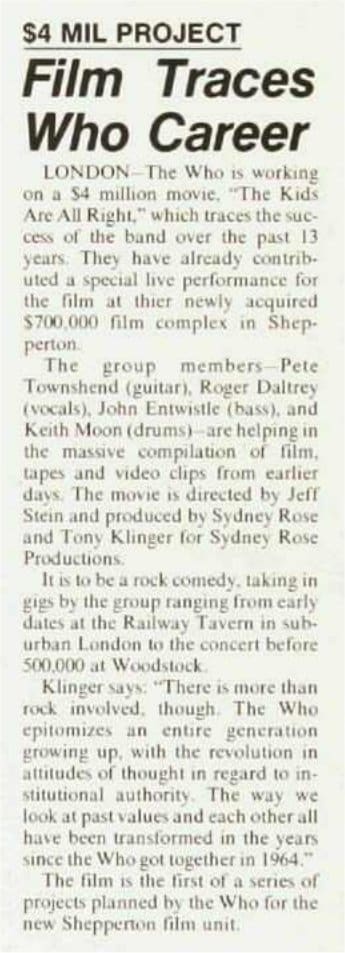 Billboard Magazine article from January 21, 1968