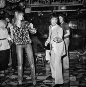 Keith Moon and Annette Walter-Lax at the La Val Bonne Club on March 17. 1978