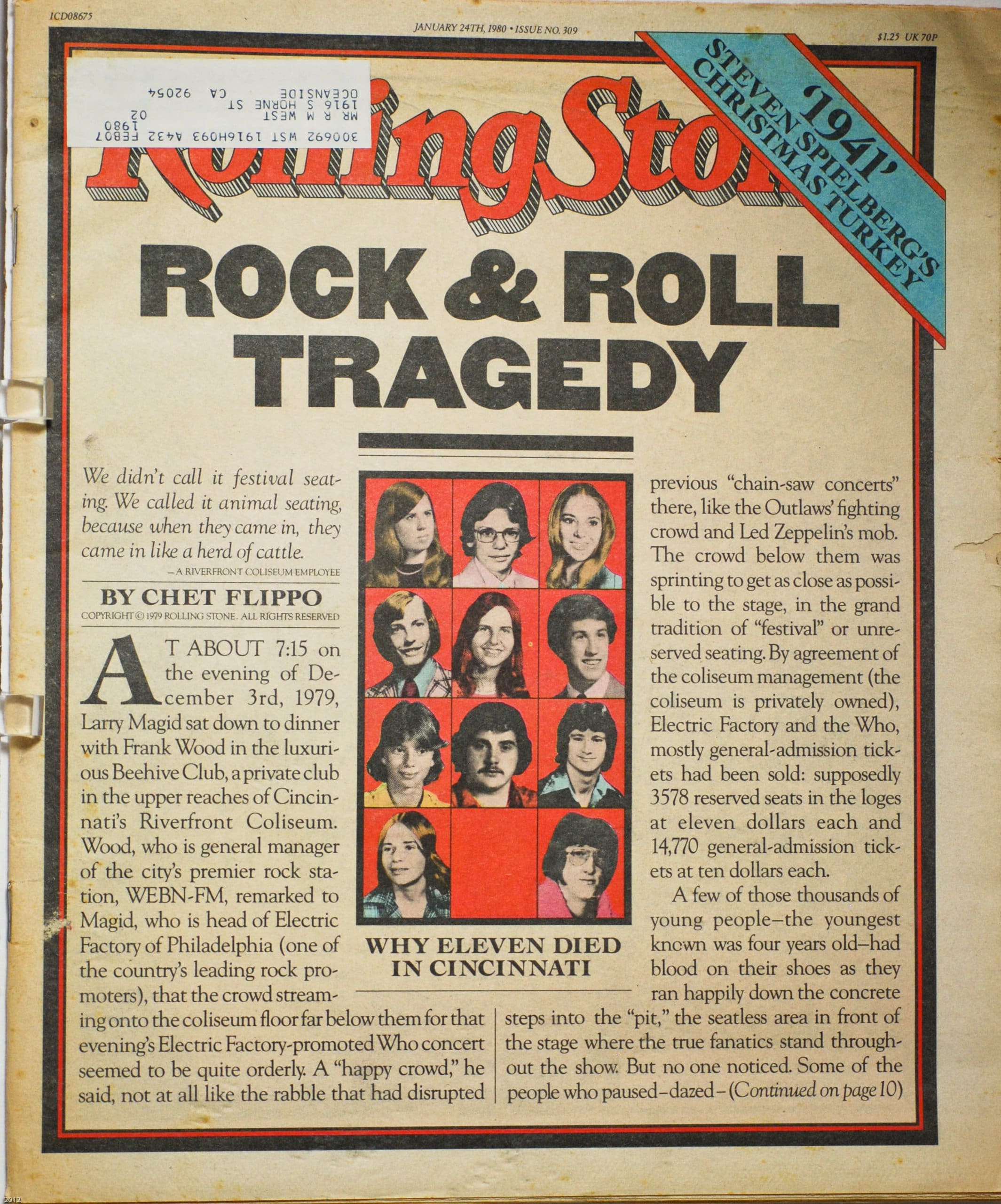 Cover of the January 24, 1980 Rolling Stone magazine