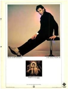 Ad for Pete Townshend's "Empty Glass" album from Billboard magazine on May 10, 1980