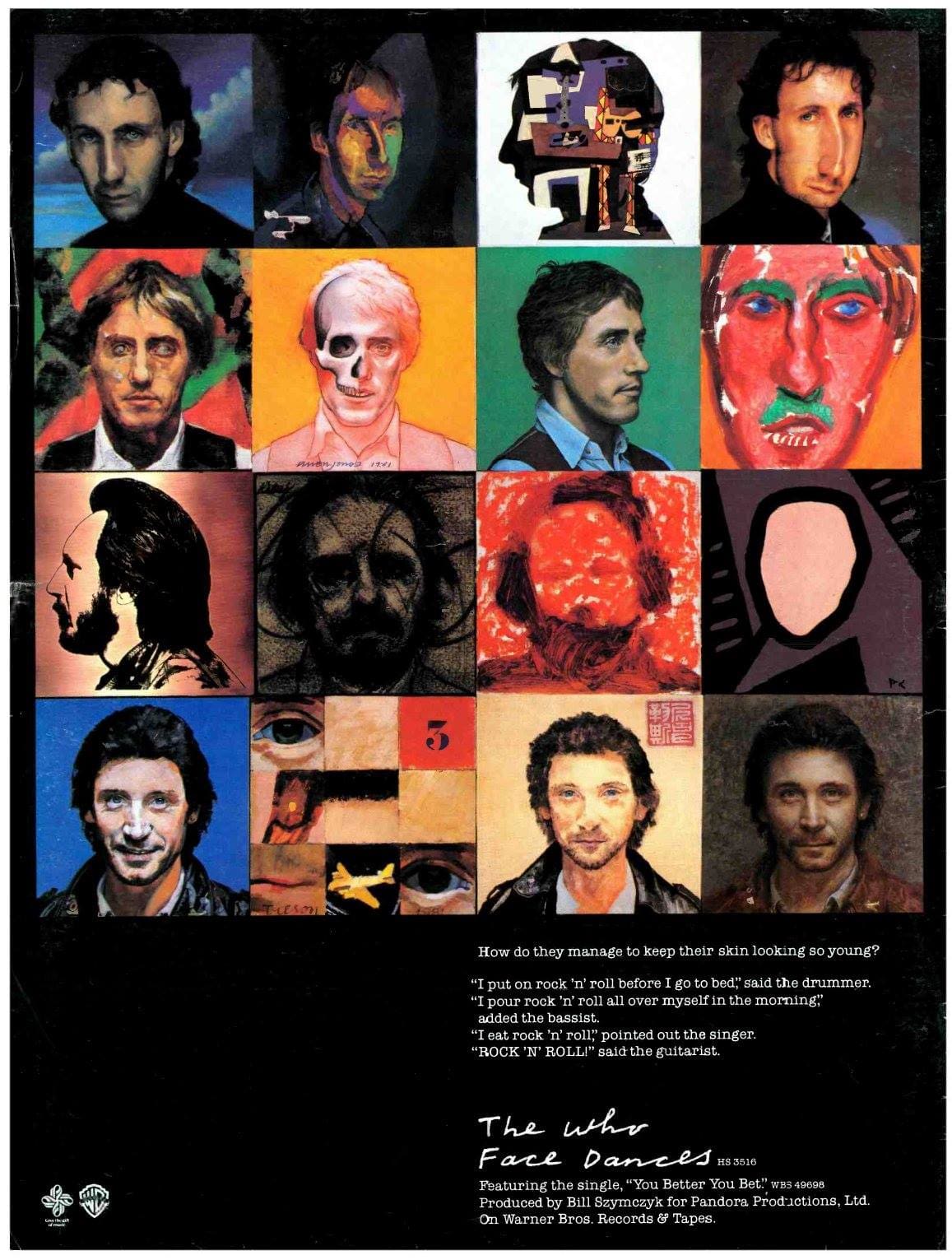 Ad for The Who's "Face Dances" album from the March 28, 1981 issue of Billboard magazine