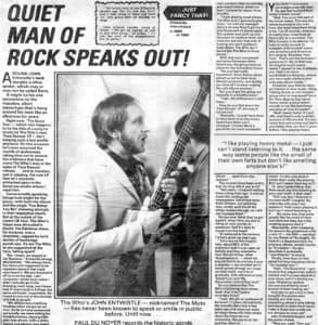 New Musical Express article from April 11, 1981