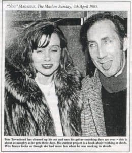 Pete Townshend in the Mail on Sunday, April 7, 1985