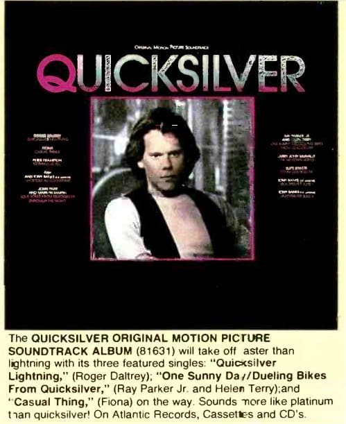 Billboard magazine mention of "Quicksilver" soundtrack album