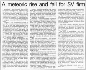 Santa Cruz Sentinel article on the downfall of Roundbook