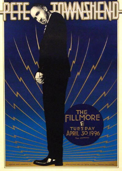 Poster for Pete Townshend's April 30, 1996 concert