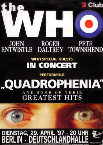 Poster for The Who's April 29, 1997 concert in Berlin