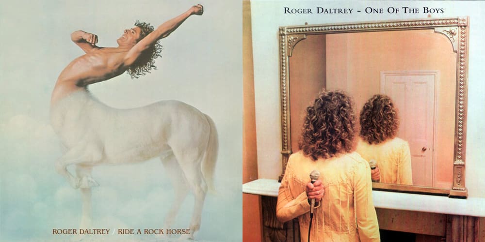 Roger Daltrey's "Ride a Rock Horse" and "One of the Boys" album covers