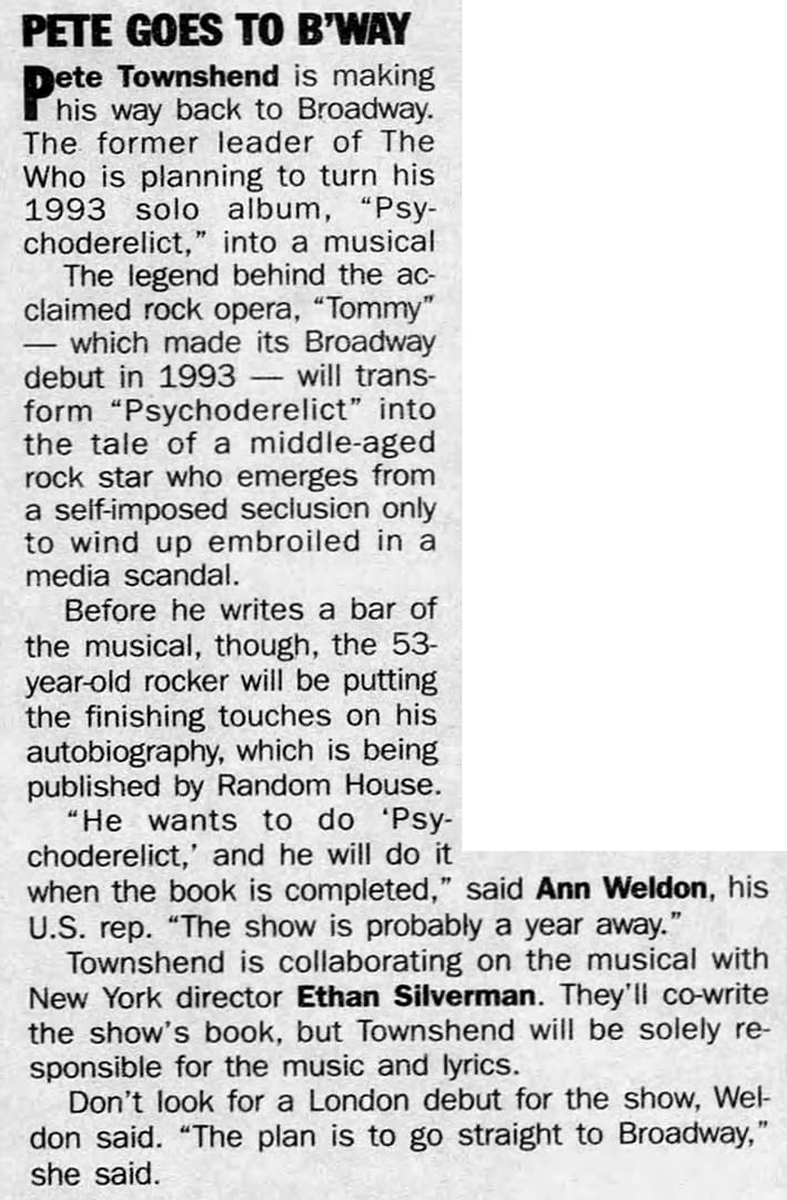 New York Daily News article from March 22, 1999