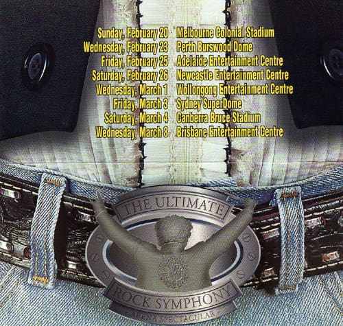 Ad for the "British Rock Symphony" tour in Australia in 2000