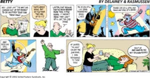 Betty comic strip from March 10, 2002