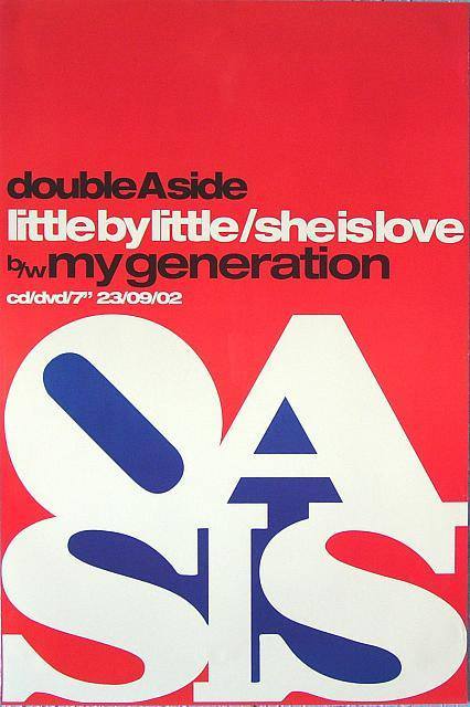 Ad for Oasis' single "Little By Little" backed with My Generation