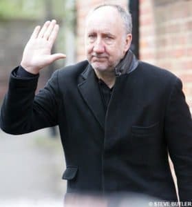 Pete Townshend attending the funeral for Neil Aspinal on April 7, 2008