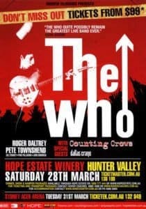 Ad for The Who's March 28, 2009 concert